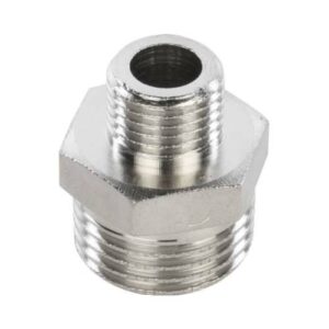 Ниппель НН переходной никелированный 1/2″x1/4″ STOUT